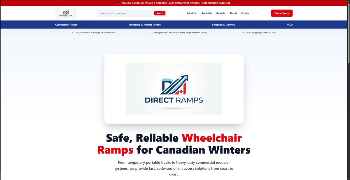 Direct Ramps Canada website